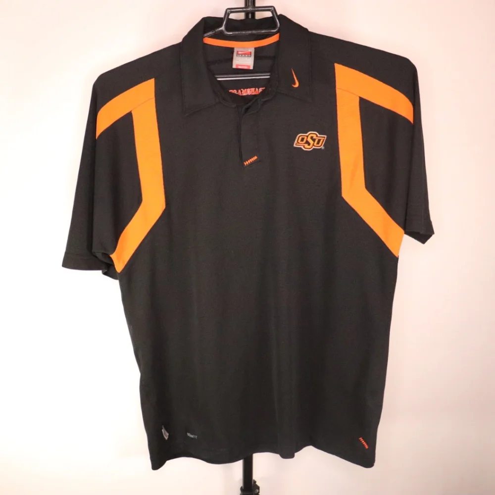 Vintage Nike Oklahoma State University OSU Polo Short Sleeve Shirt